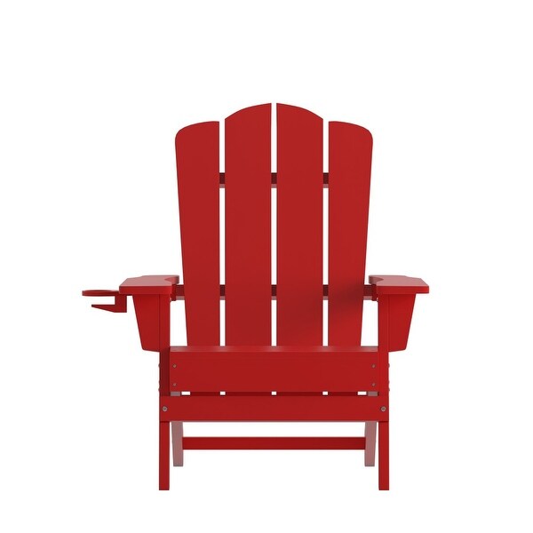 Commercial Grade AllWeather Adirondack Chair with Swiveling Cupholder