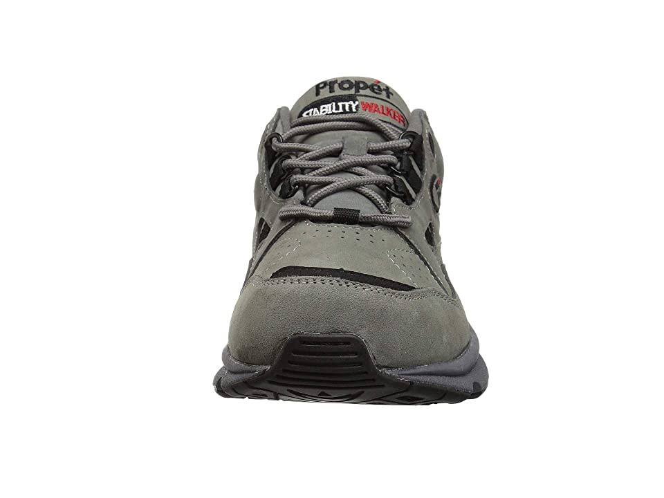 Propet Men&s Stability Walker Grey/Black Nubuck 7 5e