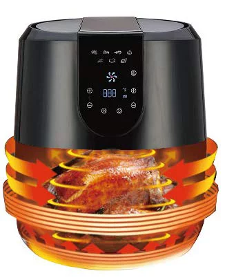Emerald Air Fryer 5.2 Liter Capacity w/ Digital LED Touch Display & Slide out Pan/Detachable Basket 1800 Watts (1807)