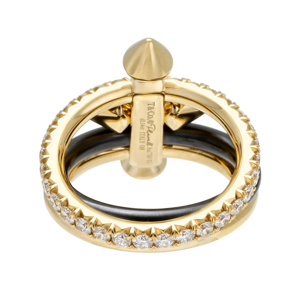 Tiffany & Co. Titan By Pharrell Williams Ring 18K Yellow Gold Diamond 73468558