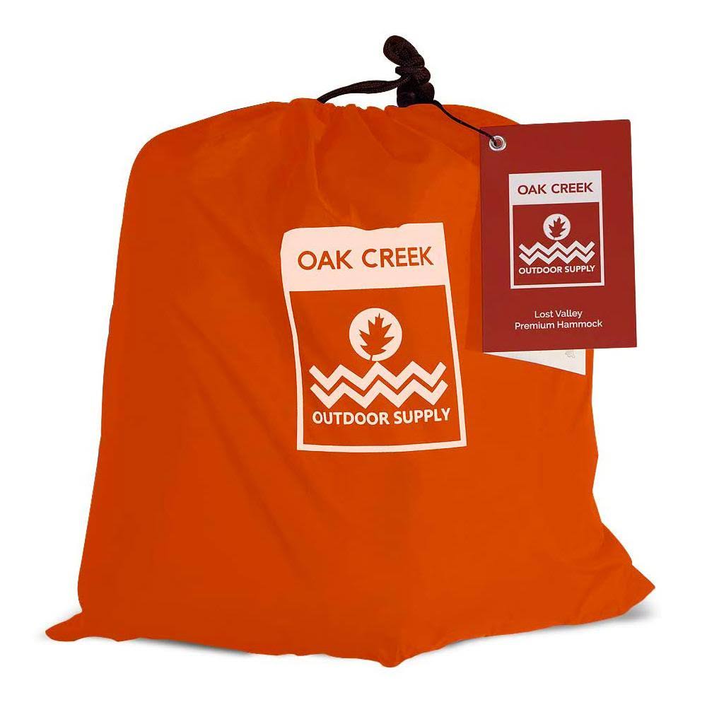 Oak Creek Camping Hammock with Mosquito Net, Rain Fly, Tree Straps and Sack.
