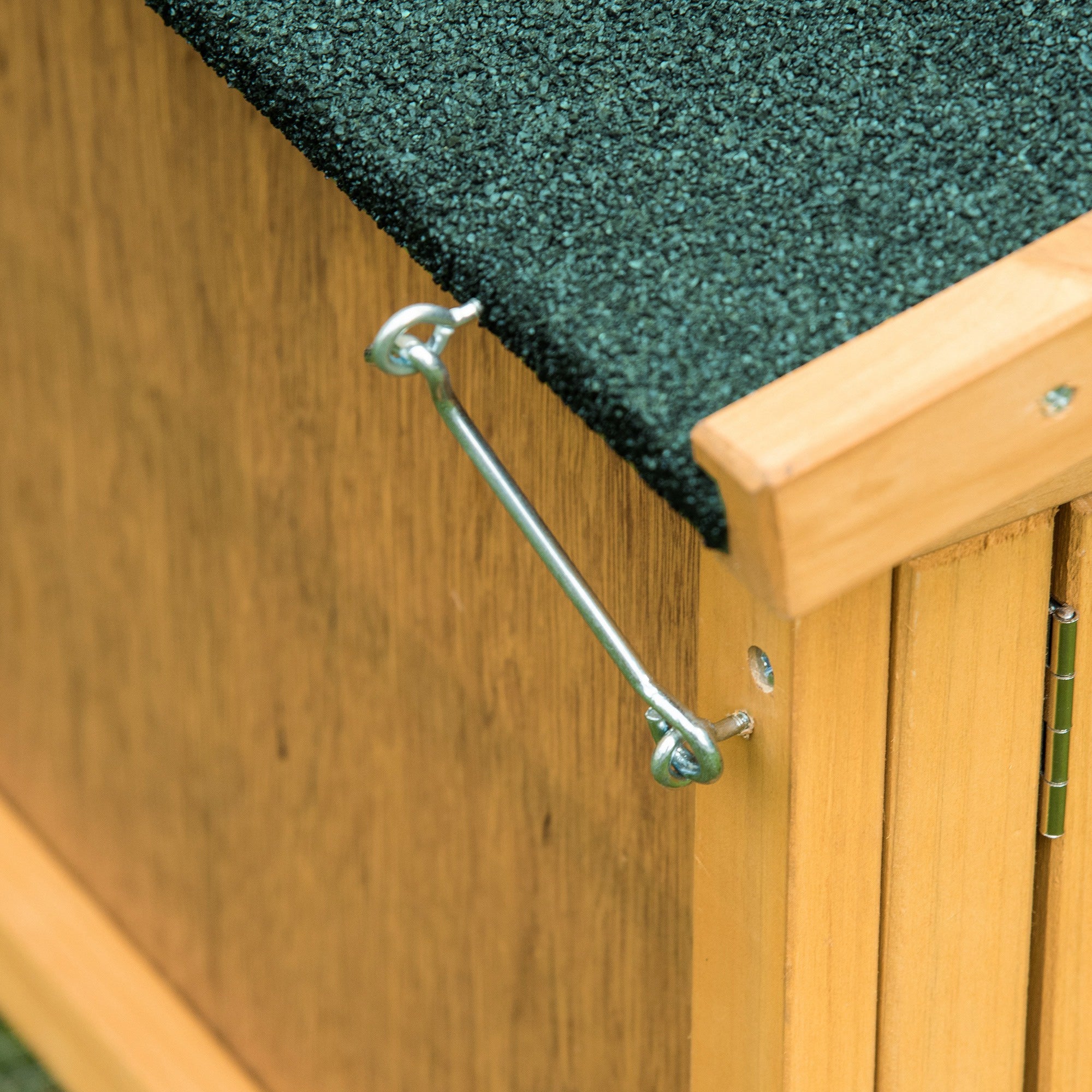 Pawhut Solid Wood Rabbit Hutch with 2 House Levels and Patio Space, Easy Clean