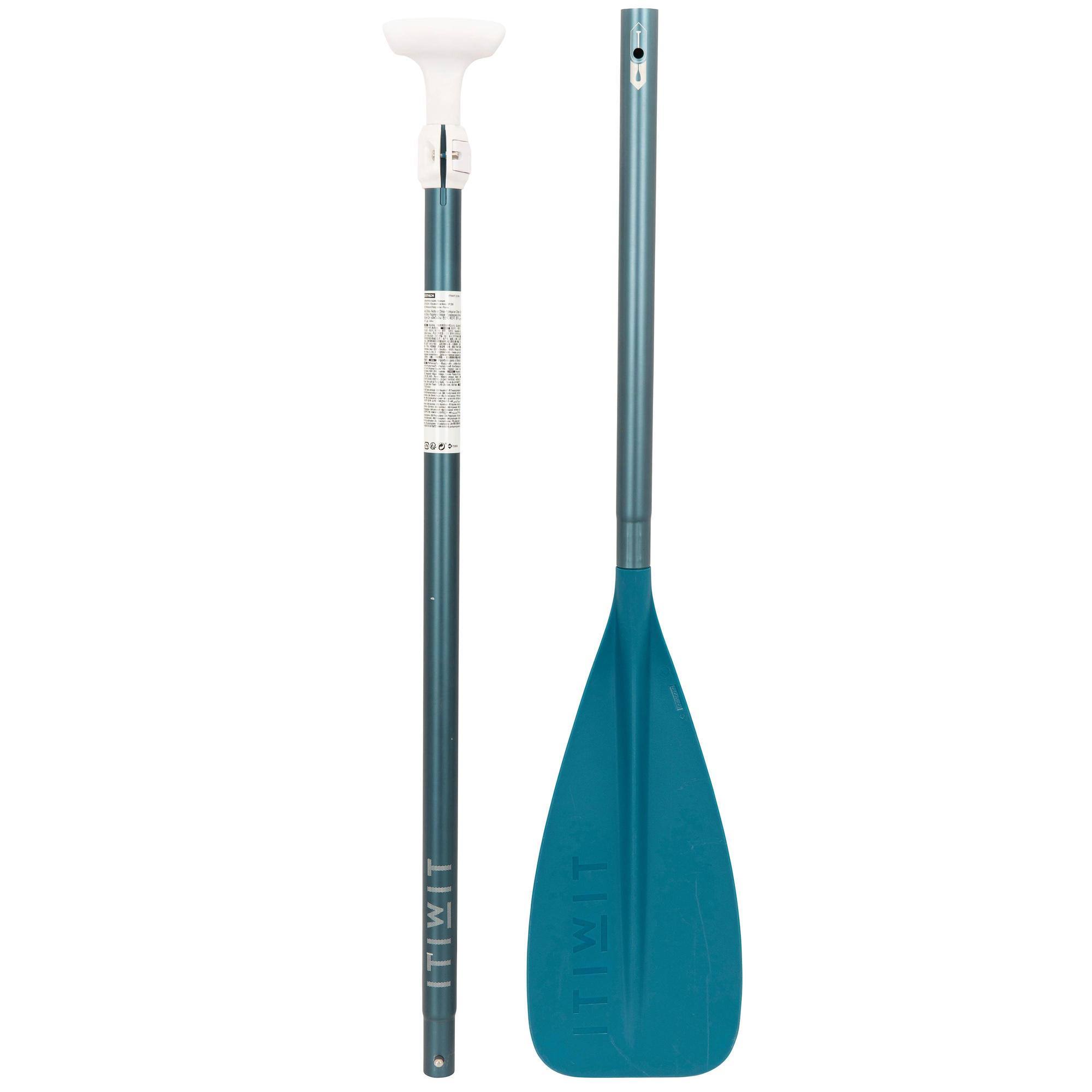 Itiwit 100, 3-Part Collapsible Adjustable Stand-Up Paddle, 67x22-87x22 in Caribbean Blue