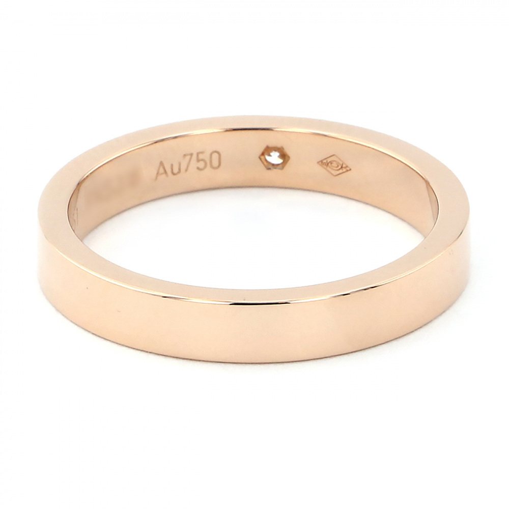 Cartier C Do Engraved Ring 18K Rose Gold Diamond