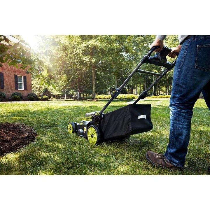 ryobi-20 in. 40-Volt Brushless Lithium-Ion Cordless Self-Propelled Walk Behind Lawn Mower & Blower w/ 6.0 Ah Battery & Charger