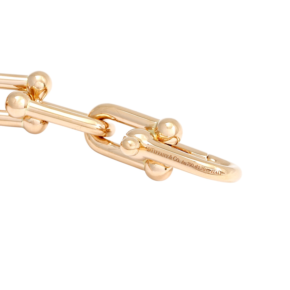 Tiffany & Co. Hardware Link Bracelet 18K Rose Gold Diamond