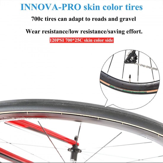 Road Bike 700C Carbon Fiber Frame, 105/R7000 22-Speed Derailleur System Ultralight Road Racing
