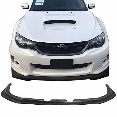 Ikon Motorsports Fits 11-14 Subaru WRX STI Ikon V6 Style Front Bumper Lip Spoiler Bodykit - PU, Black