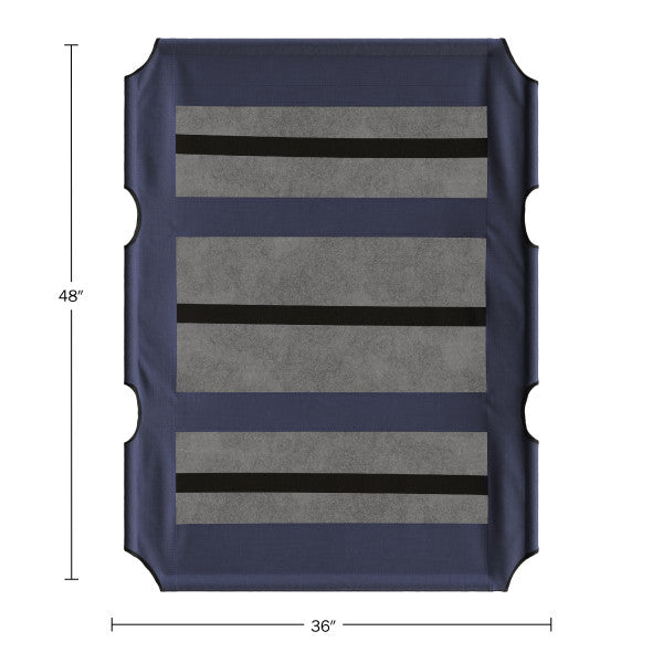 Elevated Dog Bed Cover - 48x36-Inch Replacement Pet Bed Cover with Mesh Panel - For Indoor/Outdoor Use - Dog Cot Not Included by PETMAKER (Blue)