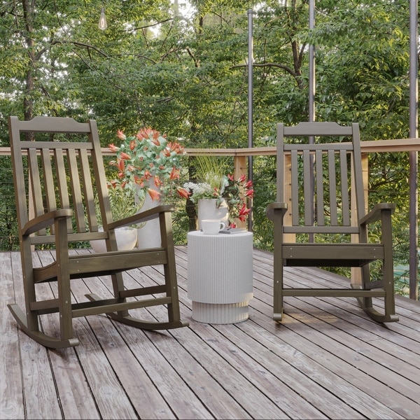 2 Pack AllWeather Faux Wood Rocking Chair