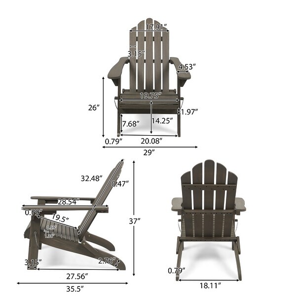 Hollywood Foldable Acacia Adirondack Chair by Christopher Knight Home