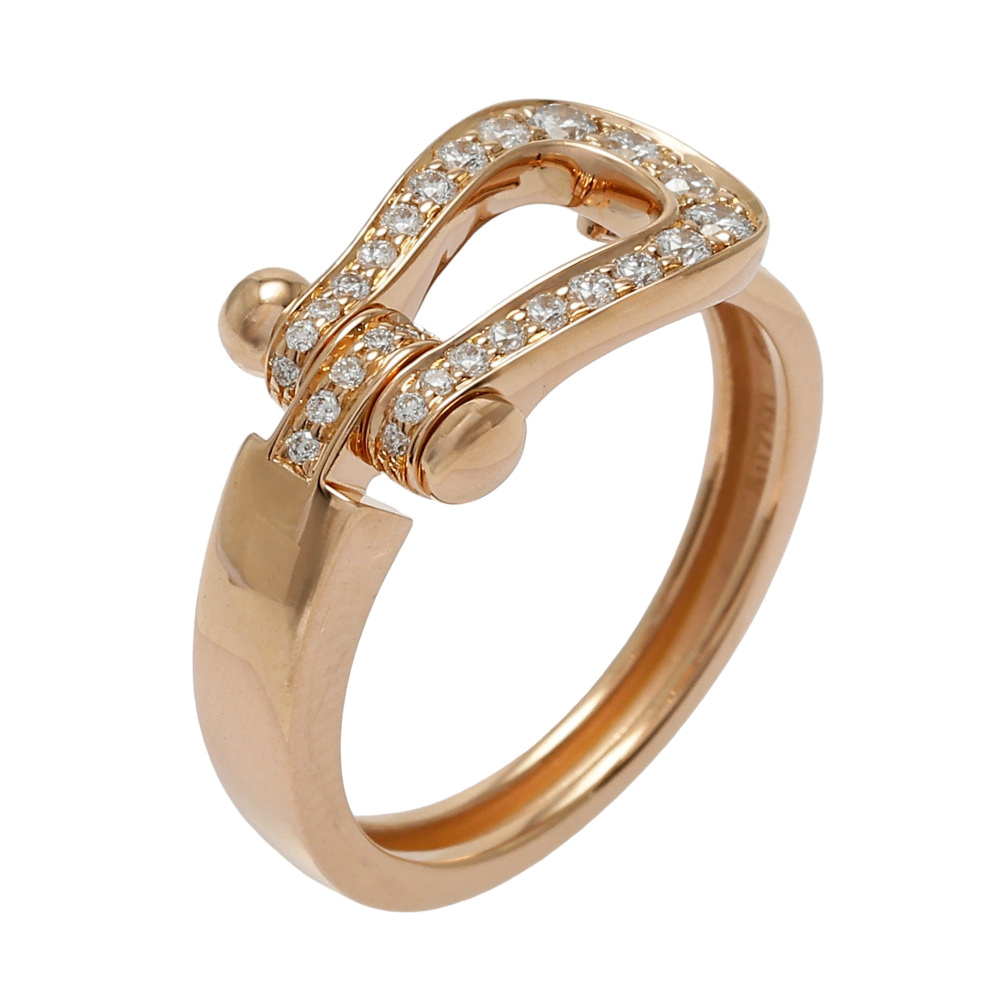 FRED Force 10 Mm Ring 18K Rose Gold Diamond 4B0383