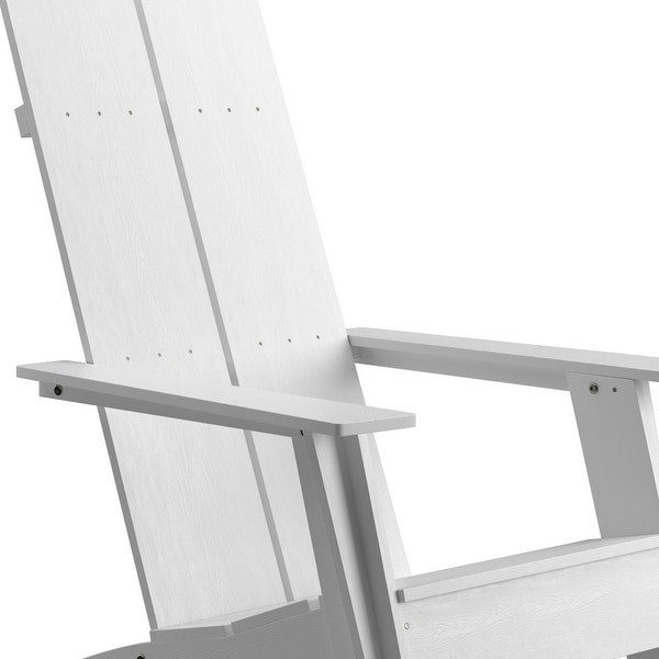 Modern Dual Slat Back Adirondack Style Chairs,Set of 2
