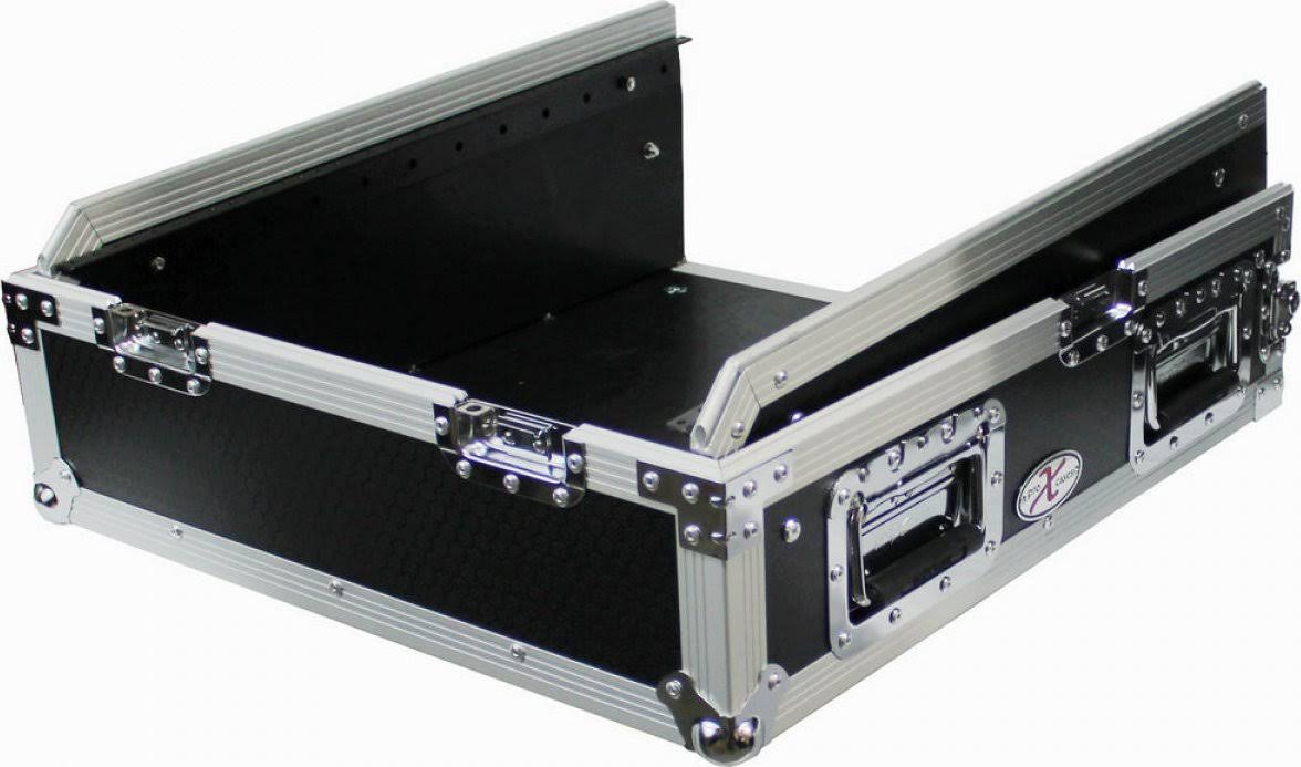 Prox 2U Rack x 13U Top Mixer DJ Combo Flight Case with Laptop Shelf