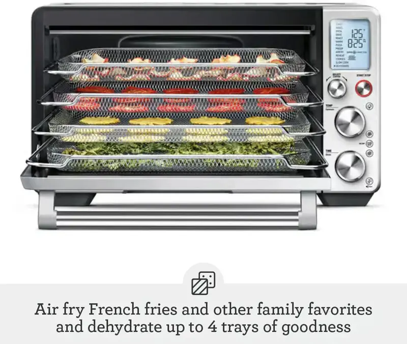 Smart Air Fryer Oven Pro – Brushed Stainless Steel Convection Toaster Oven with Air Frying Function