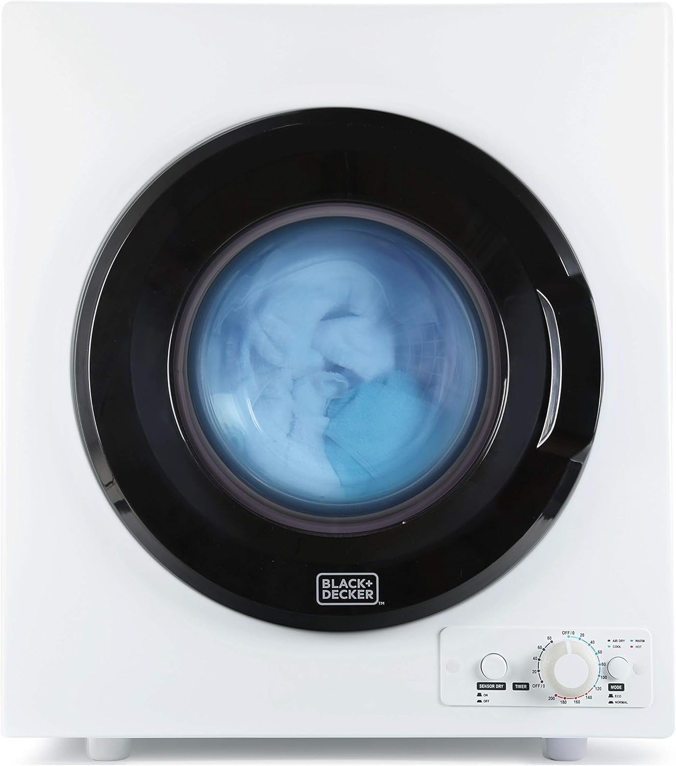 Compact Dryer for Standard Wall Outlet, Small, 4 Modes, Load Volume 13.2 lbs., White