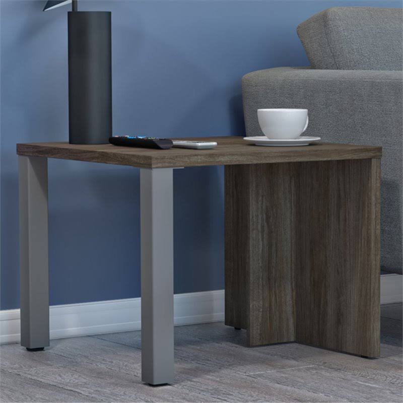 Bestar Lucida End Table - Walnut Grey