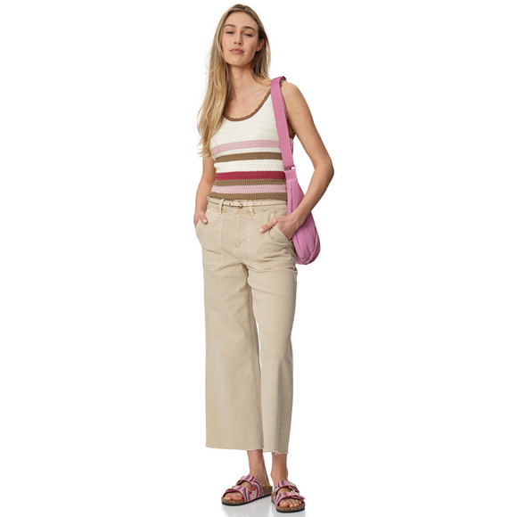 Gina Damen Strick-Top mit Streifen