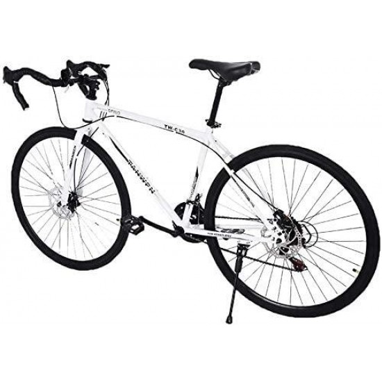 26in Road Bike -Shimanos Aluminum Full Suspension 3 Spoke Aluminum Wheels 21 Speed Disc Brakes, 700c