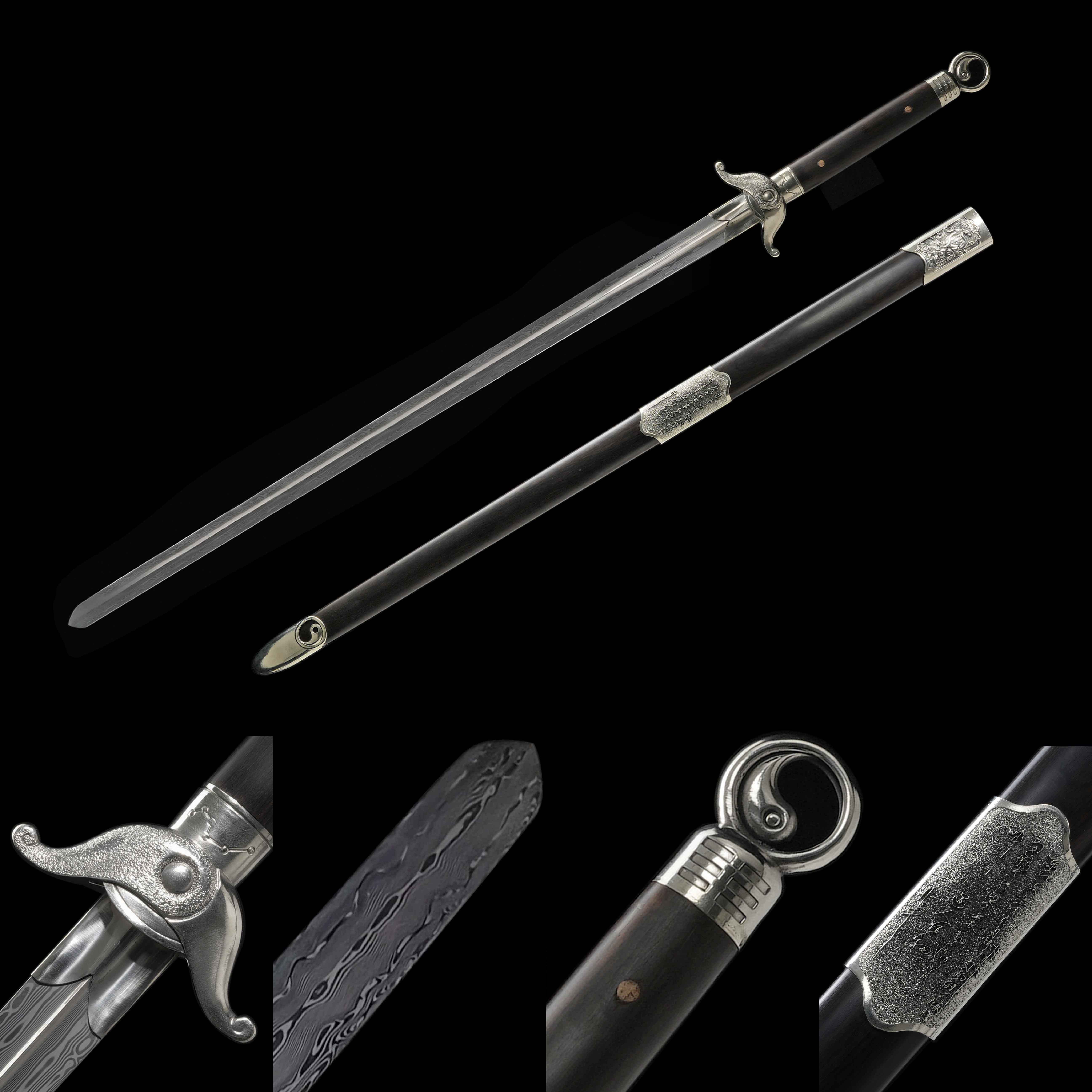 XA10 | SanFeng JianⅢ | Not Sharpened | Practice Sword | Practice Sword | Chinese weapons | Damascus steel | Battle-Ready | Full-tang | Spartan Blades Club | CHEN'S SWORDS 1892 - Spartan Blades Club - 陳氏劍莊1892