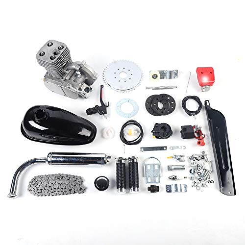 100cc Bike Engine 2 Stroke Motorized Bike Kit Bicycle Gas Powered Motor Assembly Gasoline Bikes Full Set W/Air-Cooling System for 26