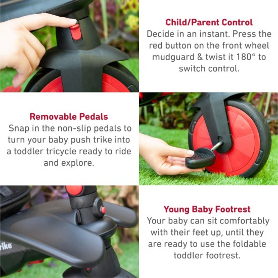 STR7J, 7-in-1 Folding baby Stroller Tricycle, 6M+