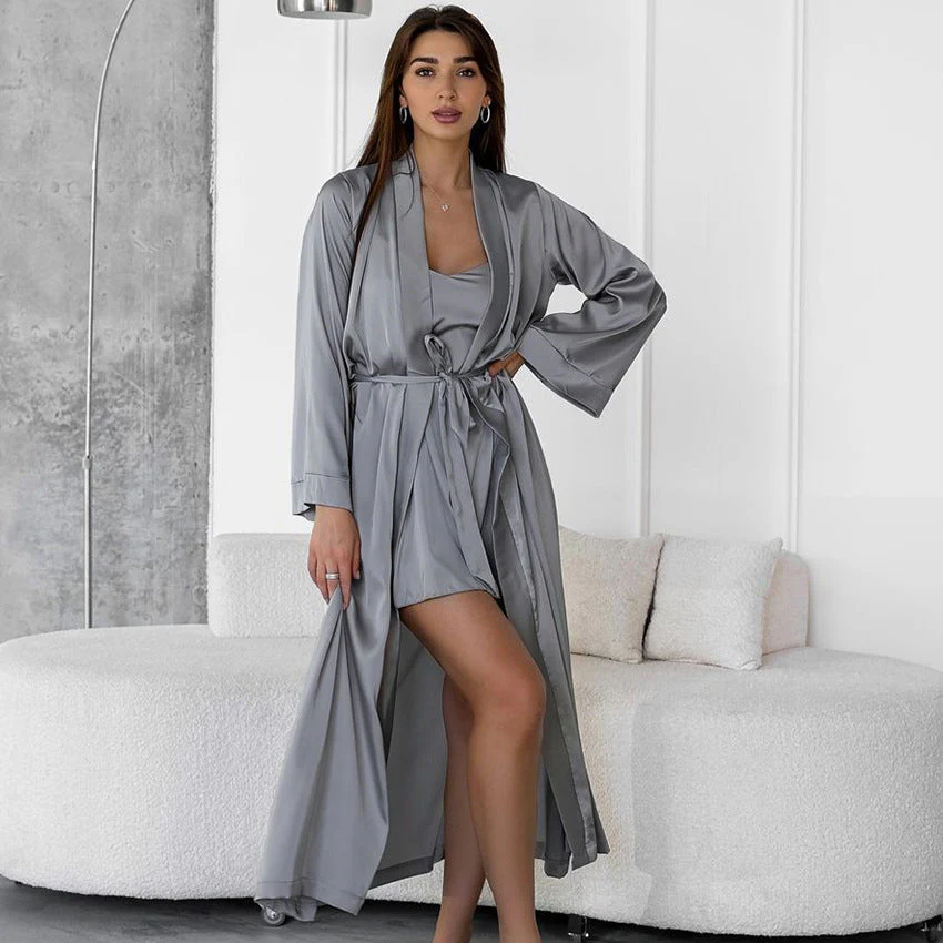 Elegant Satin Robe & Cami SetClistos