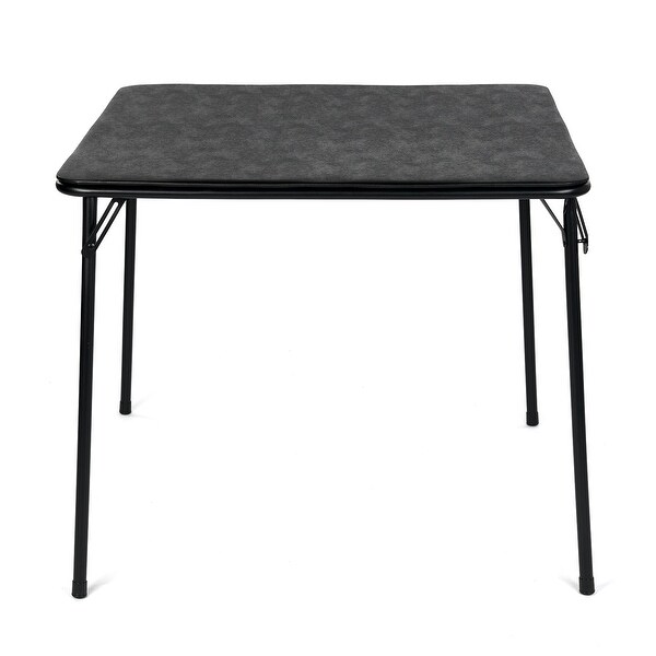 HomyLin Folding Table 33.5 inches Square Black Desk,No Assembly