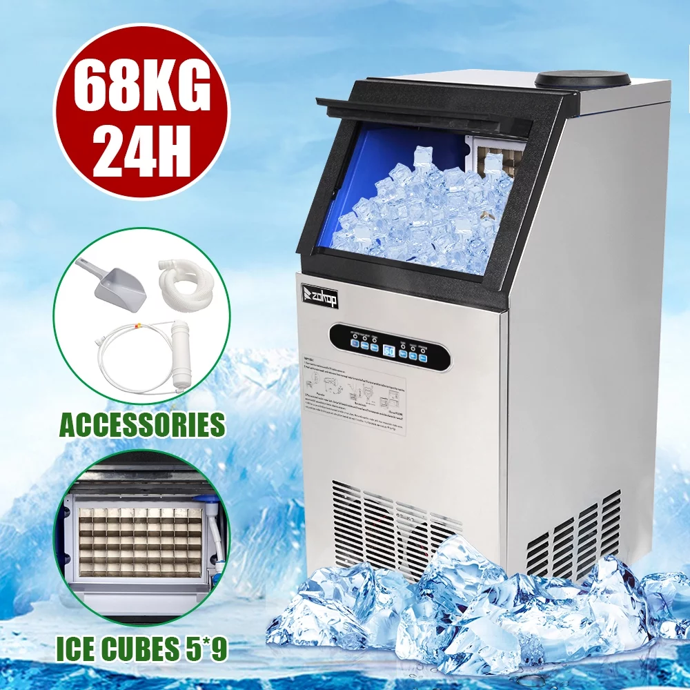Winado Built-in Commercial Auto Ice Maker Cube Stainless Steel Bar Restaurant Freezer