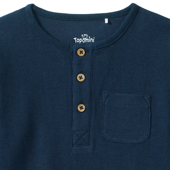 Topomini Baby Langarmshirt mit Waffelstruktur