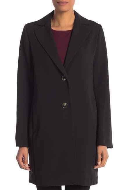 T Tahari Jayden Single-Breasted Coat - Black Xs