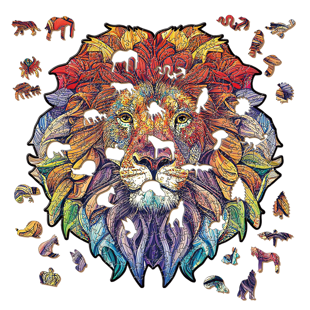 Animal Wooden Puzzle-Lovely Lion