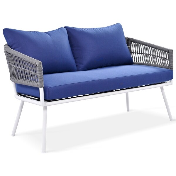 4pcs Lounge Chair Sets Patio Conversation Set Accent Single Sofa