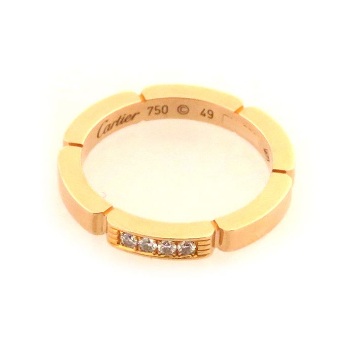 Cartier Mayon Pantale Ring 18K Yellow Gold Diamond