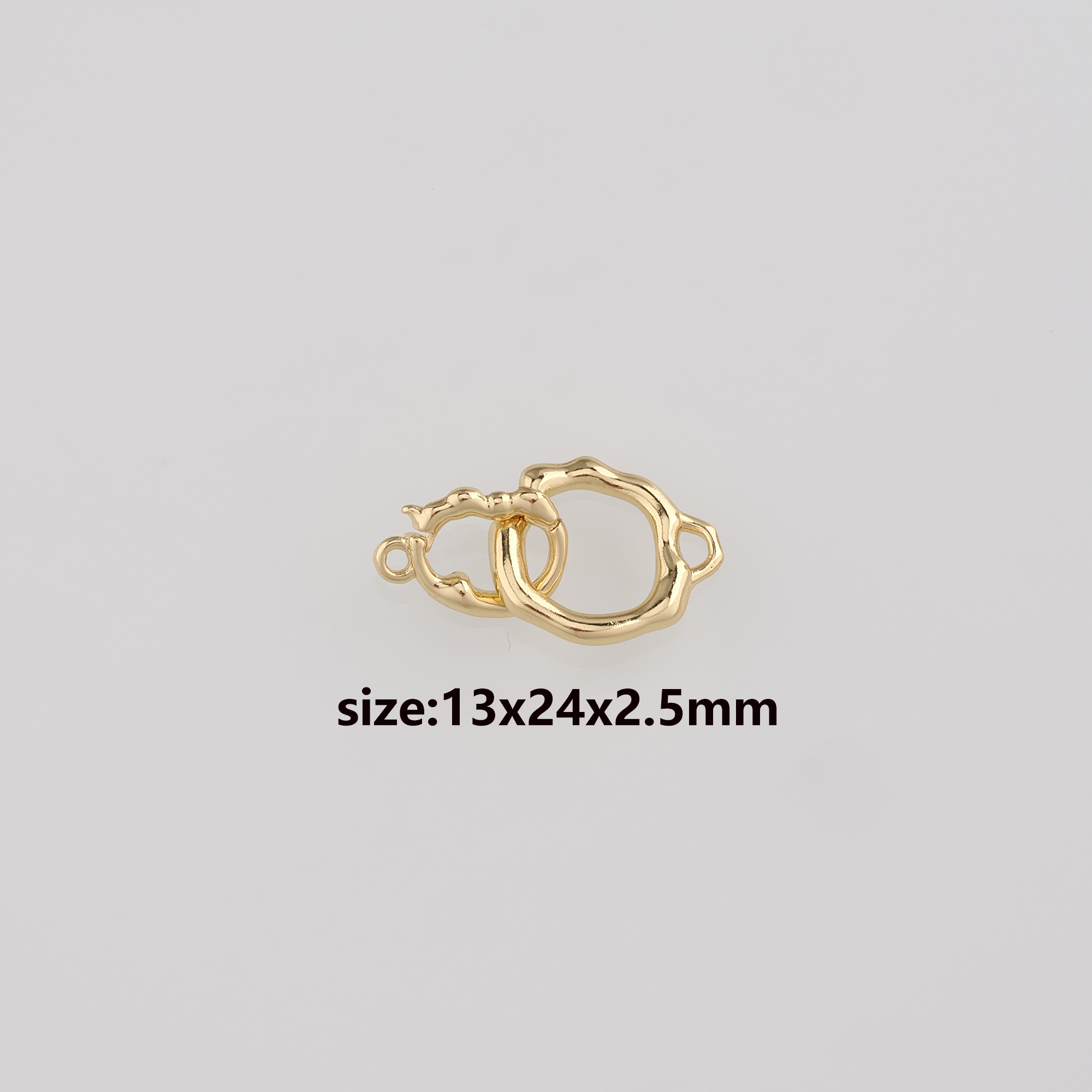 18K Gold Filled End Clasp,Hook Clasps,Connector End Cap Clasp for DIY Jewelry Necklace Bracelet