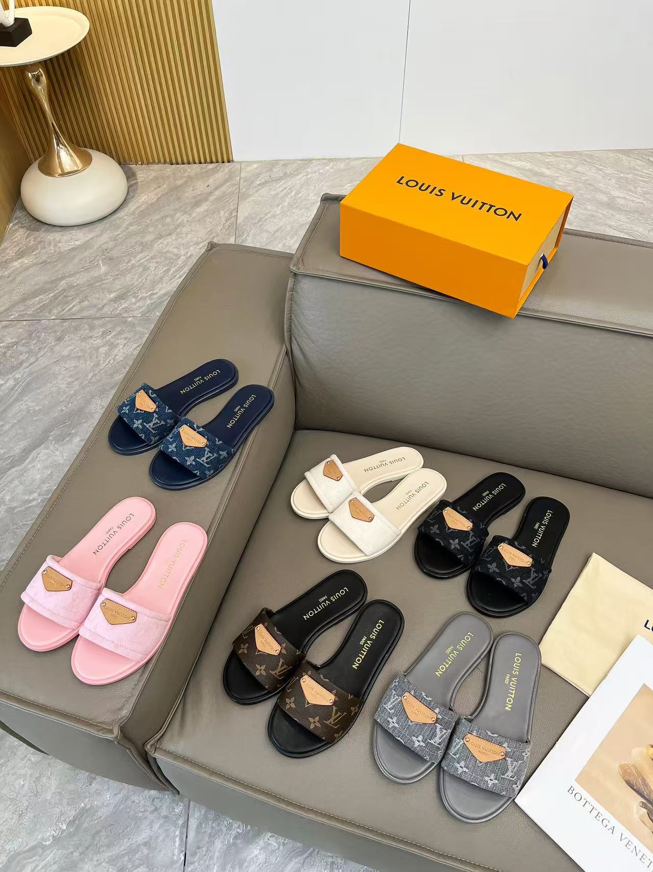 LV denim slippers - cnluxepick