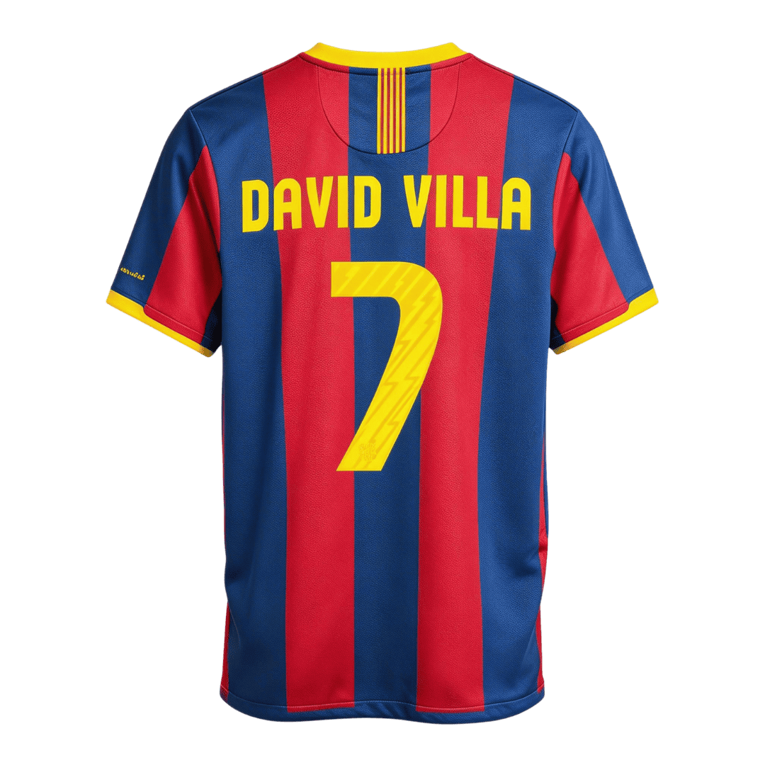 Retro Soccer Jersey DAVID VILLA #7 Barcelona Home 2010/11
