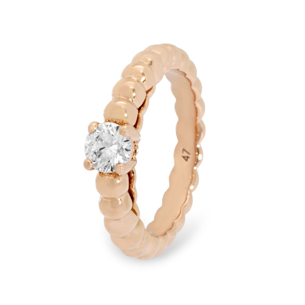 Van Cleef & Arpels Perlet Ring 18K Rose Gold Diamond VCARO1WG00