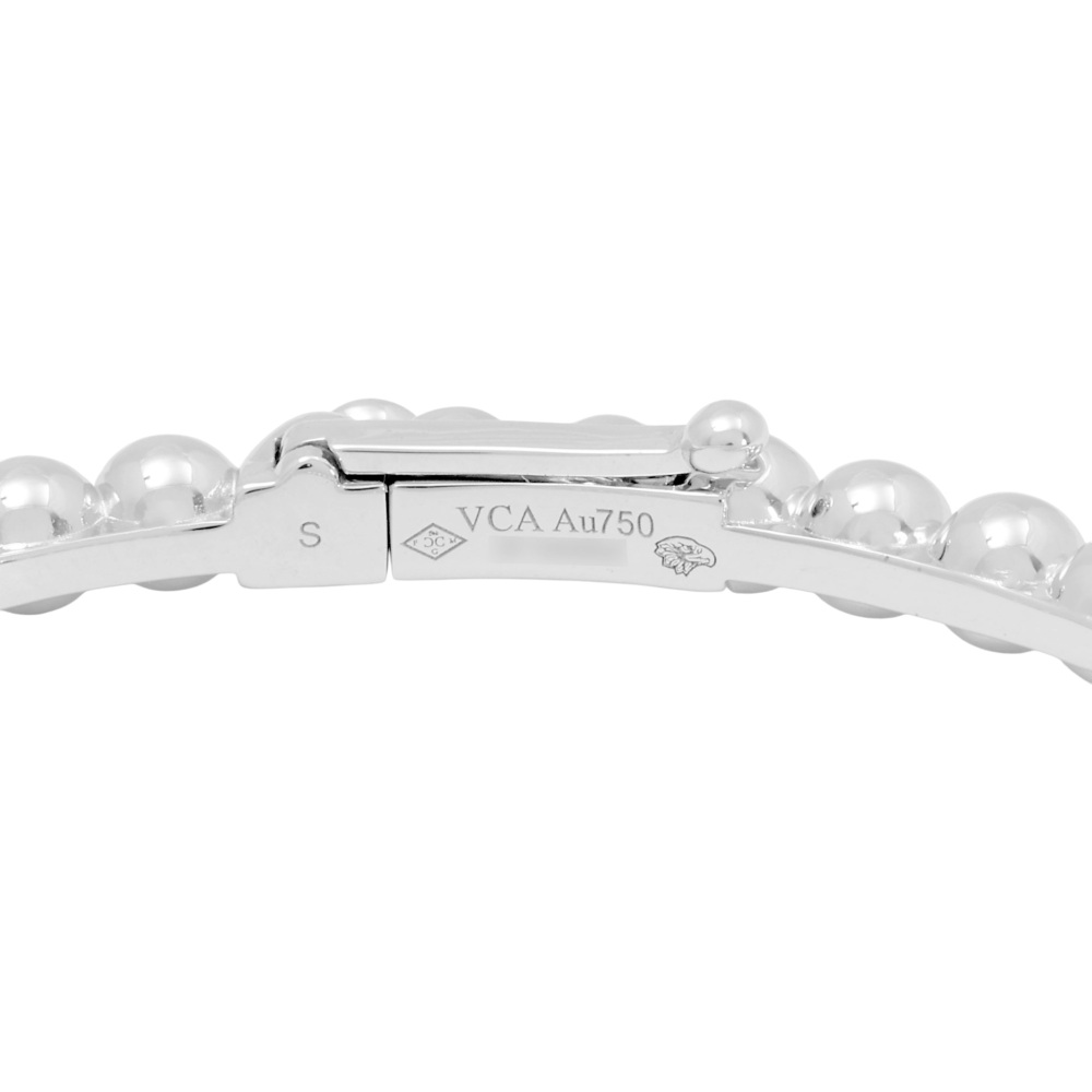 Van Cleef & Arpels Perlet Gold Beads Bracelet 18K White Gold VCARP7SL00