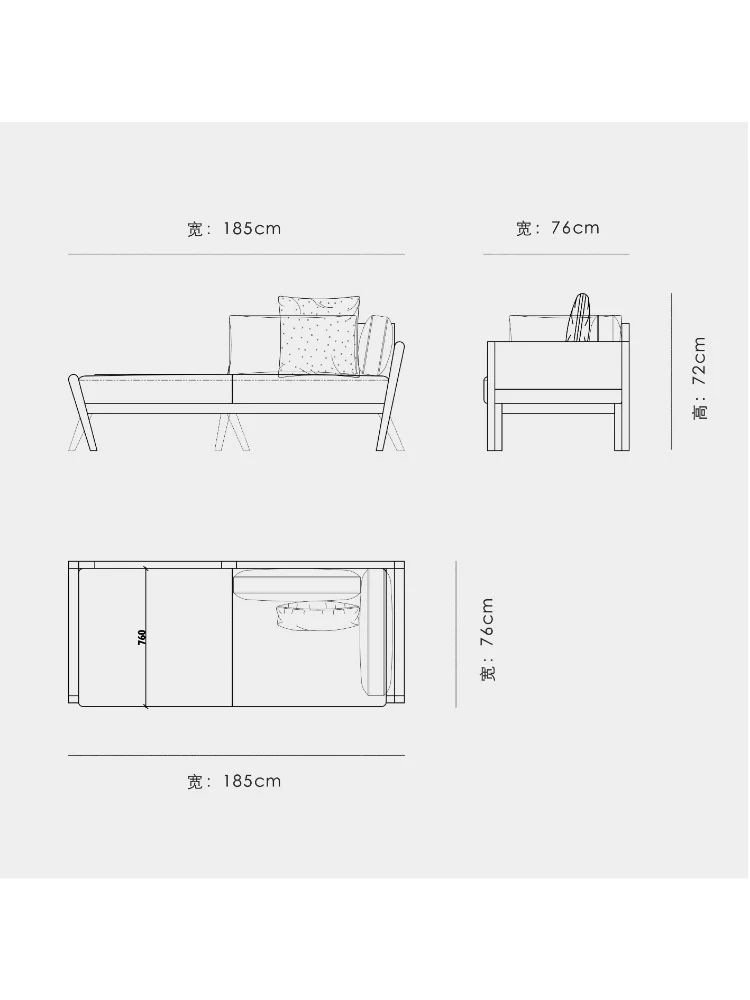 CH109 - Herm@s Deco Royal Horse Sofa Bed: Double-purpose, Wooden, Study