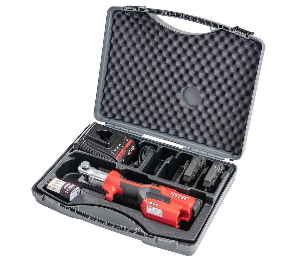 RP 115 Mini Press Tool Battery Kit with Propress Jaws 1/2-3/4;