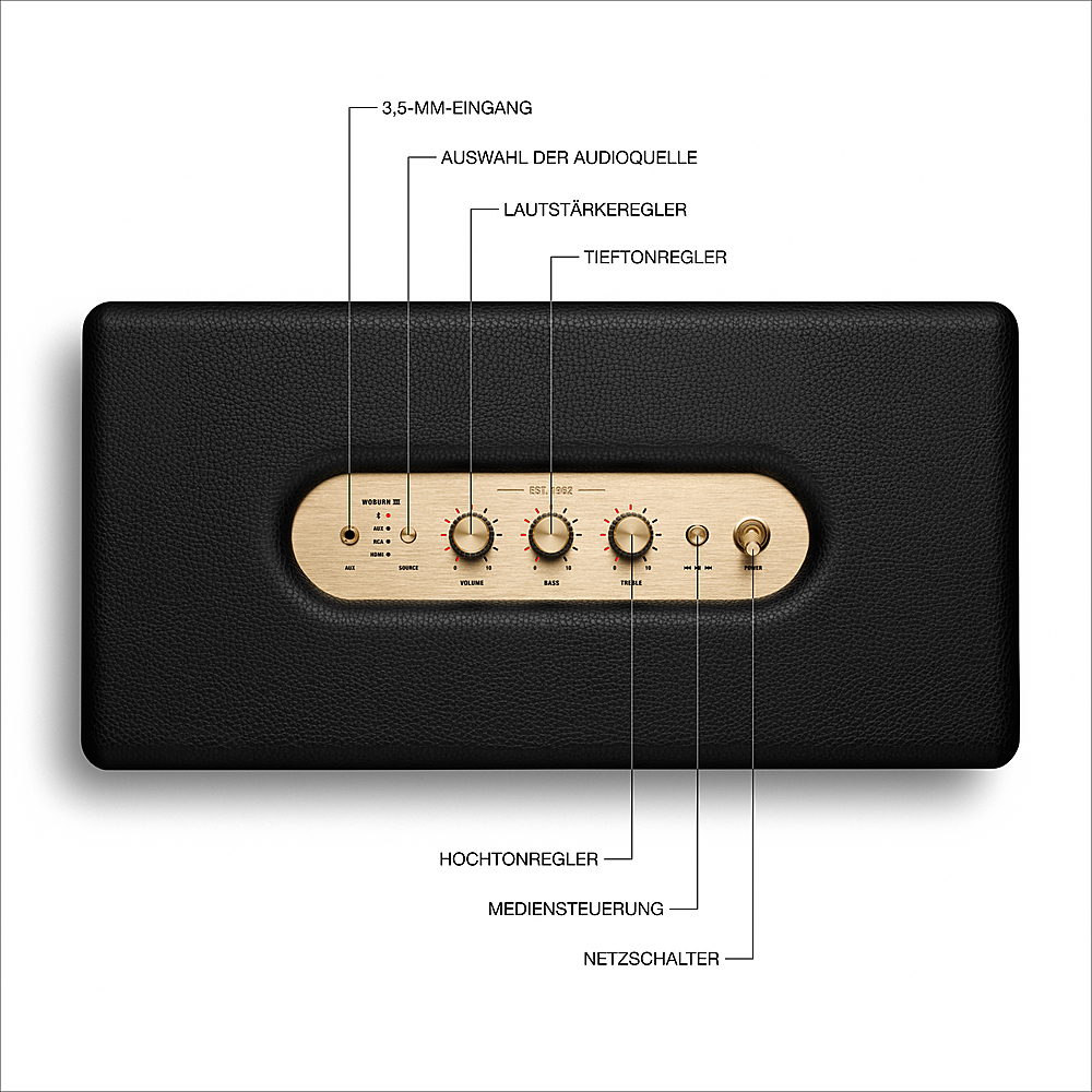 Marshall - Woburn III Bluetooth Speaker - Black