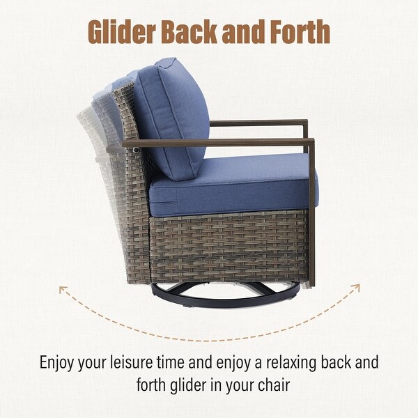 Patio Wicker Rocking Glider Chair