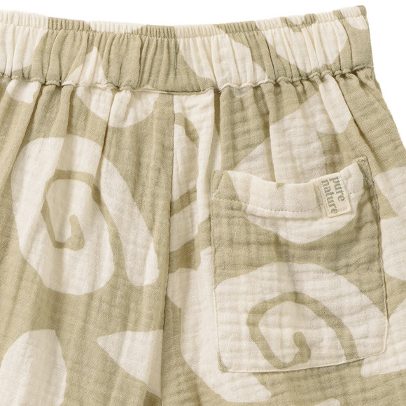 Topomini Pure Collection Baby Musselinshorts mit Allover-Muster