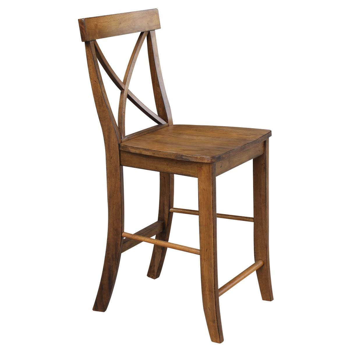 International Concepts S59-6132 X-Back Counter Height Stool, 24x22 Seat
