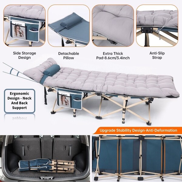 Cot,Camping Cot,Heated Camping cot with 10000mAh Power Bank Heavy Duty Holds 500 Lbs