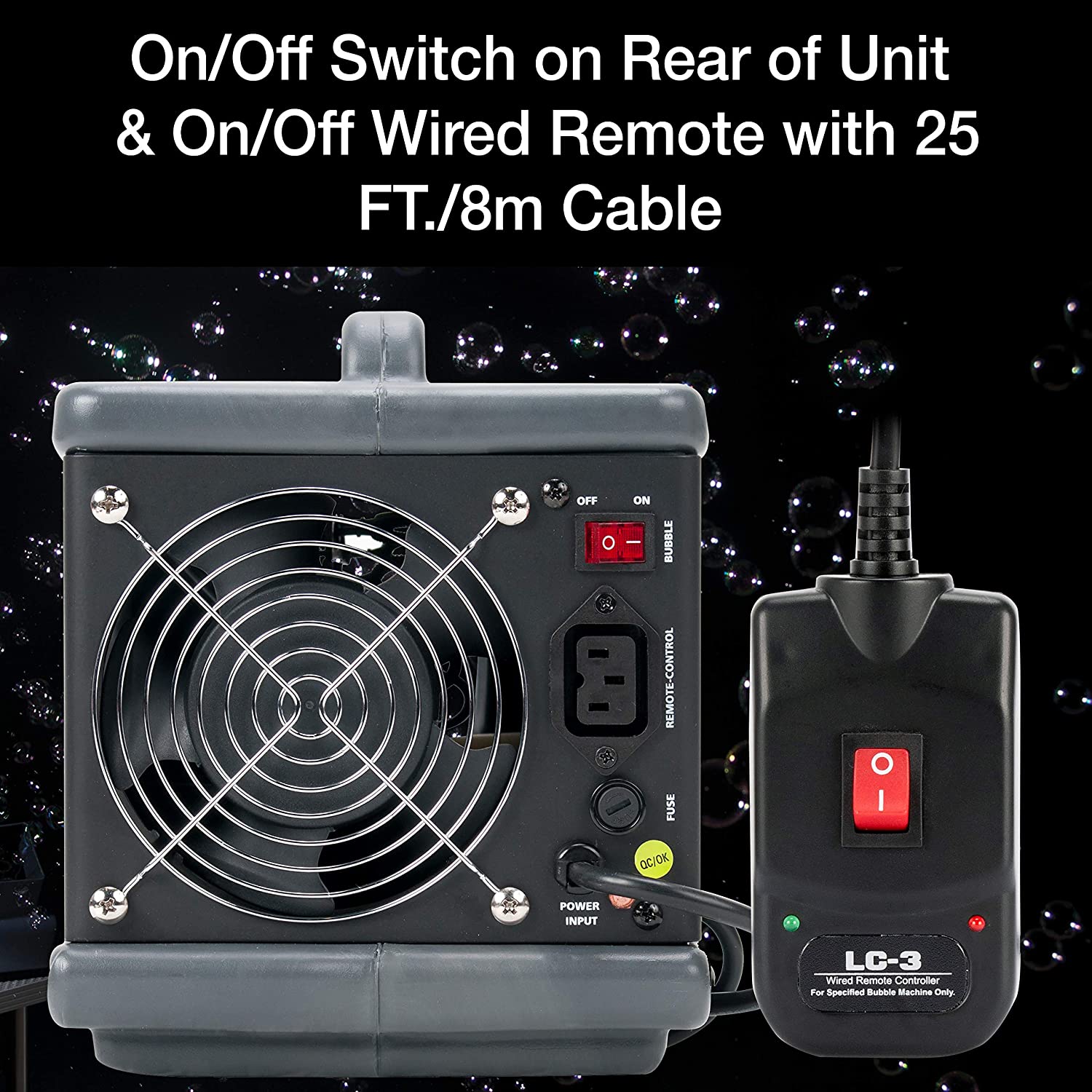 2026 ADJ BUBBLETRON,Molded Plastic, Bubble MACHIN, Black