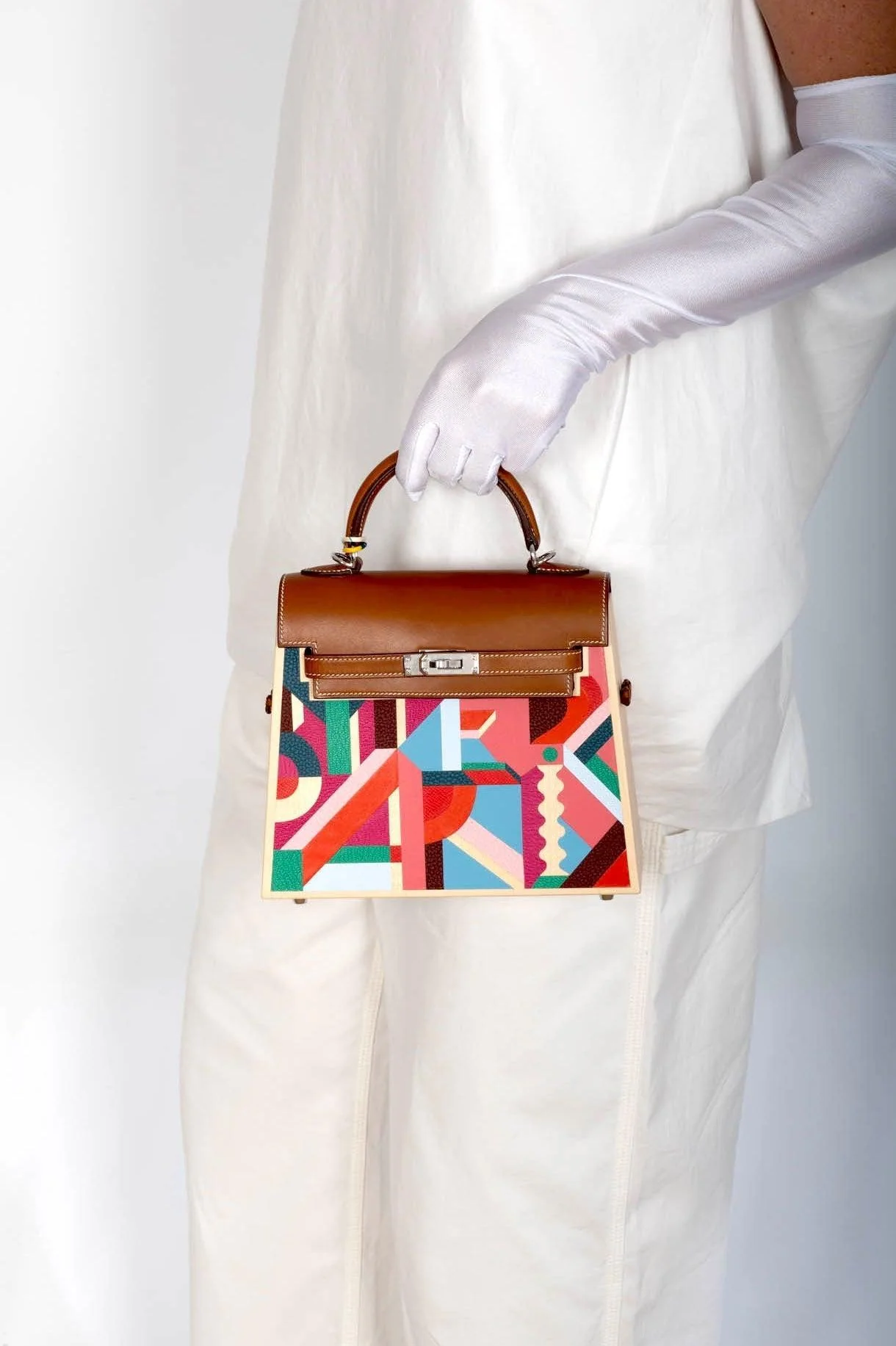 Hermès Kelly Picnic Kellywood Perspective Cavalière Wood Barenia Palladium Hardware