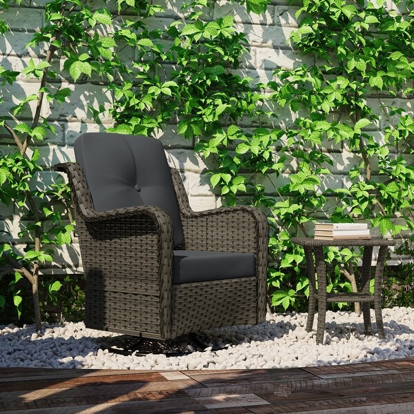 Patio Rattan Chairs Swivel Rocker
