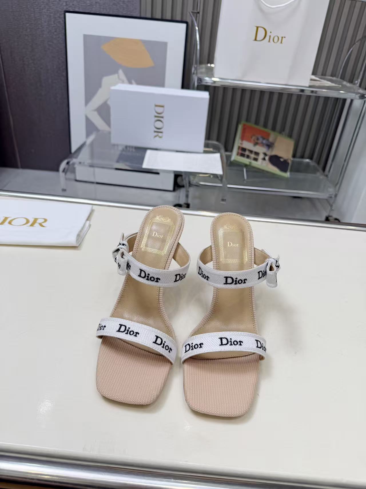 DIOR embroidered high heels - cnluxepick